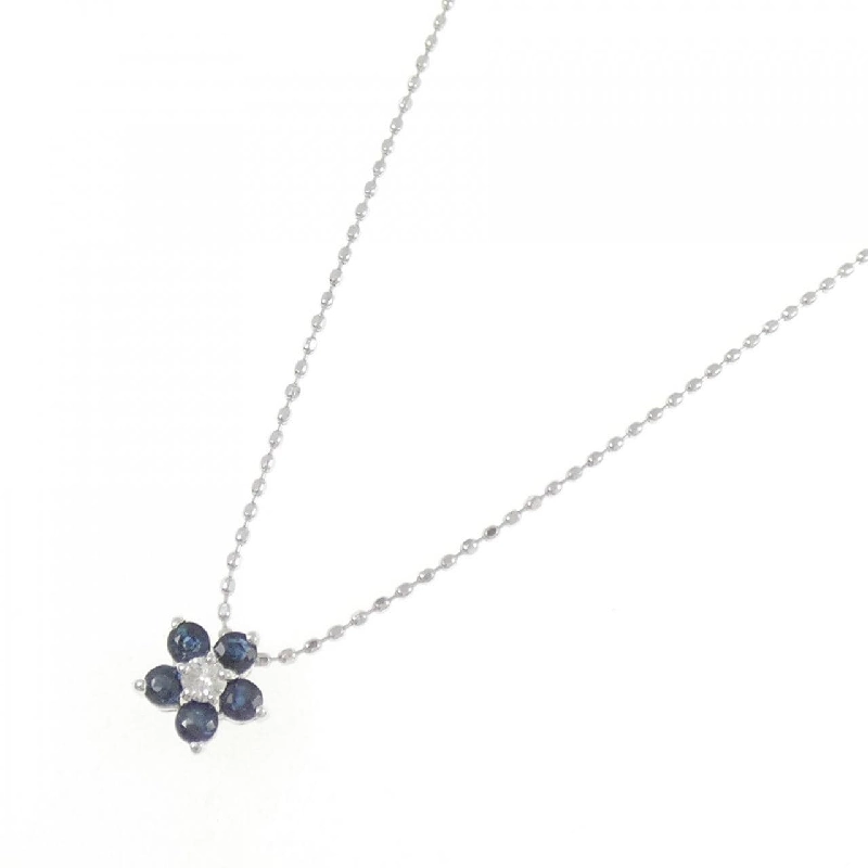 K14WG Hoa Sapphire Dây chuyền - Hàng hiệu Chính hãng 860896