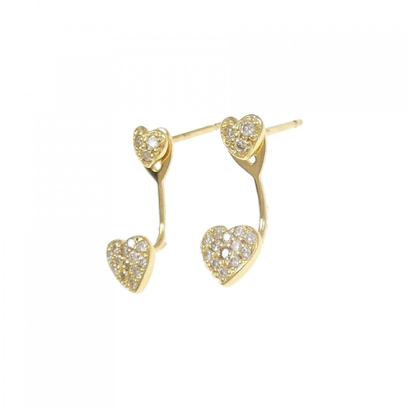K18YG 2WAY Bông tai hình trái tim kim cương 0.24CT - Hàng hiệu Chính hãng 867117