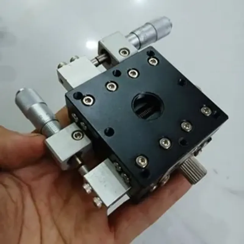 bàn trượt 2 trục xy 60x60 tháo máy panme bước 0.01mm chỉnh camera kính hiển vi 674286