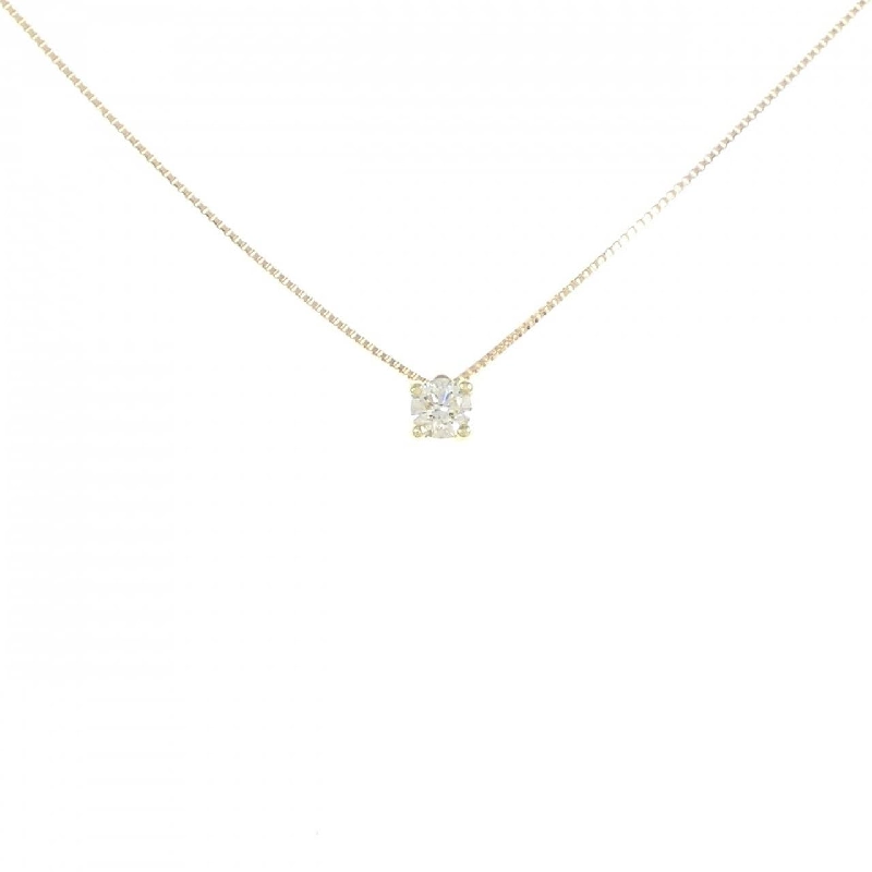 K18YG Solitaire Dây chuyền kim cương 0.18CT - Hàng hiệu Chính hãng 859005