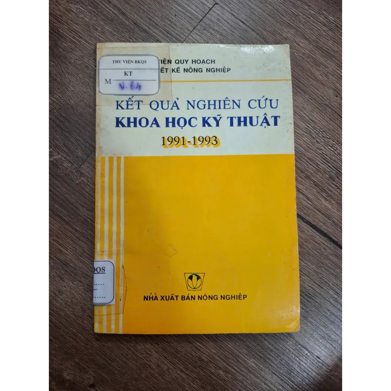 Kết quả nghiên cứu khoa học kỹ thuật 1991-1993 714956