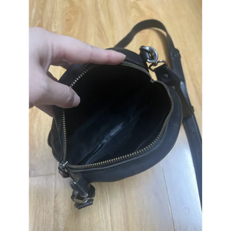 Túi nữ phom tròn 19x6 da thật 2hand 996732