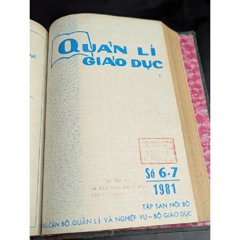 Tập san quản lý giáo dục - năm 1980 ( từ số 1 đến số 10 , có 1 số đôi ) 590923