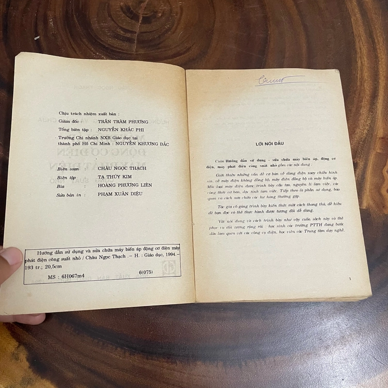 I Tựa sách: Hướng Dẫn Sử Dụng Và Sửa Chữa _ Máy Biến Áp Động Cơ Điện, Máy Phát Điện - 1994 462880