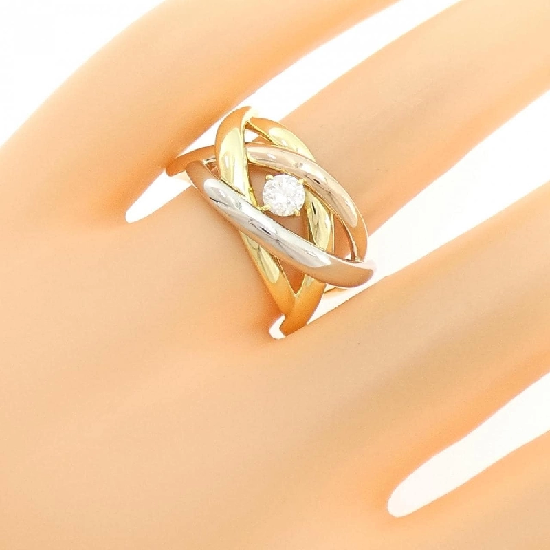 Nhẫn kim cương K18YG/PT950/K18PG 0.210CT - Hàng hiệu Authentic 852933