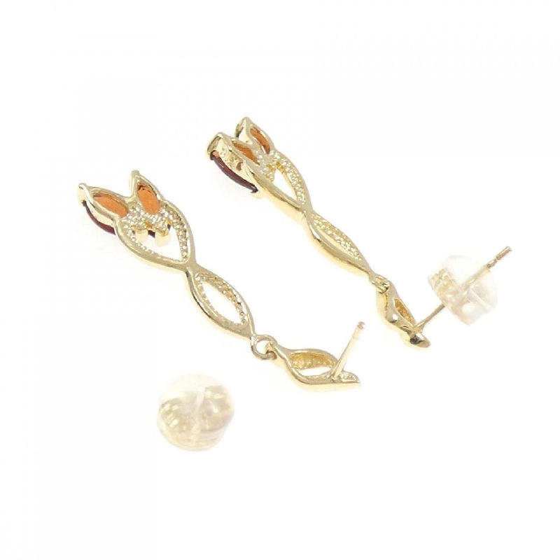 K18YG Garnet Bông tai - Hàng hiệu Chính hãng 870452