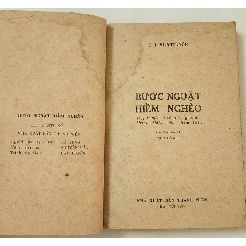 BƯỚC NGOẶT HIỂM NGHÈO

Tập truyện về công tác giáo dục thanh thiếu niên chậm tiến ở Nga 712570