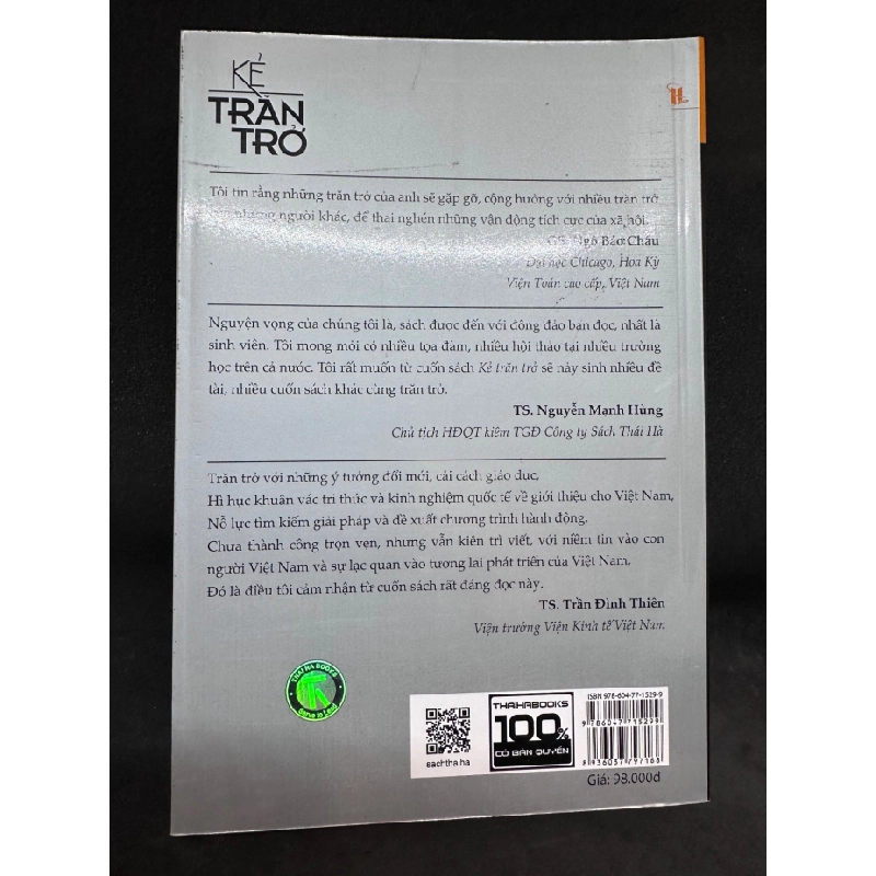 [Phiên Chợ Sách Cũ] Kẻ trăn trở, Lương Hoài Nam. 1503 410098