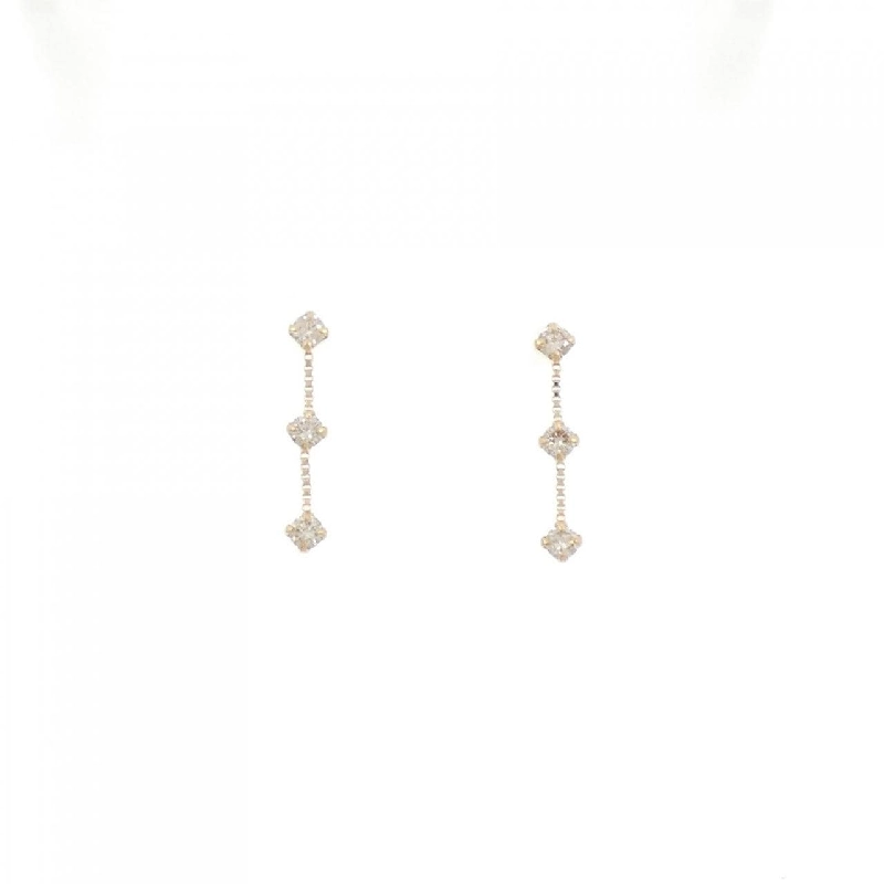 K18YG Bông tai kim cương ba viên 0.2CT - Hàng hiệu Chính hãng 867930