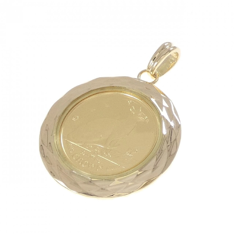 K18YG(枠) Đồng xu Mặt dây chuyền - Hàng hiệu Chính hãng 864565