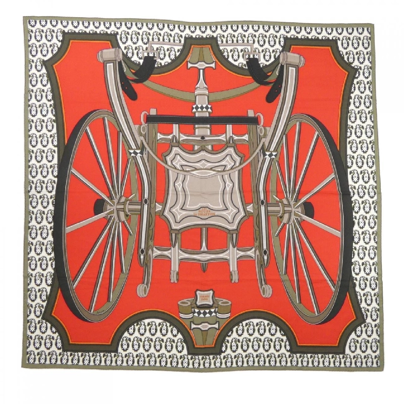 HERMES LES ROUES DE PHAETON 243538S Khăn choàng - Hàng hiệu Authentic 832712