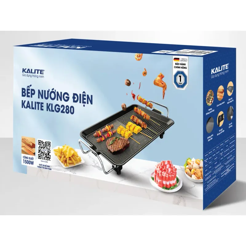Bếp nướng điện Kalite KLG280 không khói chống dính siêu bền 597918