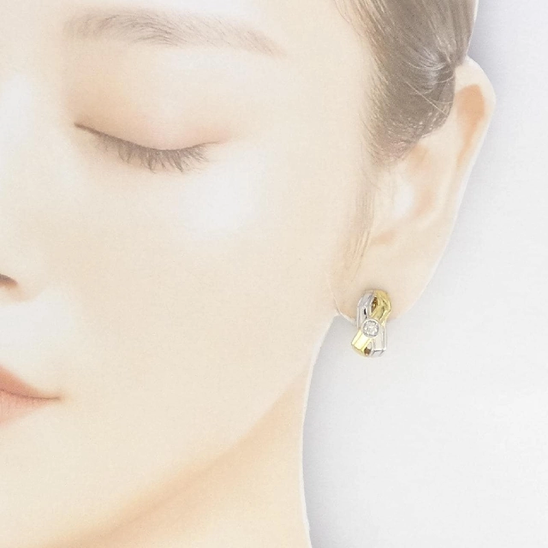 K18YG/PT900 Bông tai/Khuyên tai kim cương 0.30CT - Hàng hiệu Chính hãng 876280