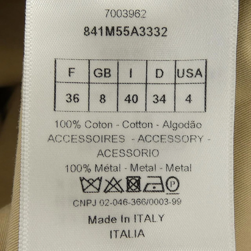 クリスチャンディオール CHRISTIAN DIOR 30MONTAIGNE 841M55A3332 Áo khoác trench - Hàng hiệu Chính hãng 820909