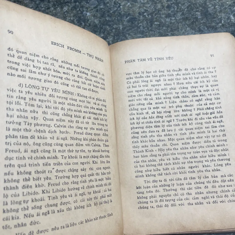 Phân tâm học về tình yêu Erich Fromm XB 1969 763296