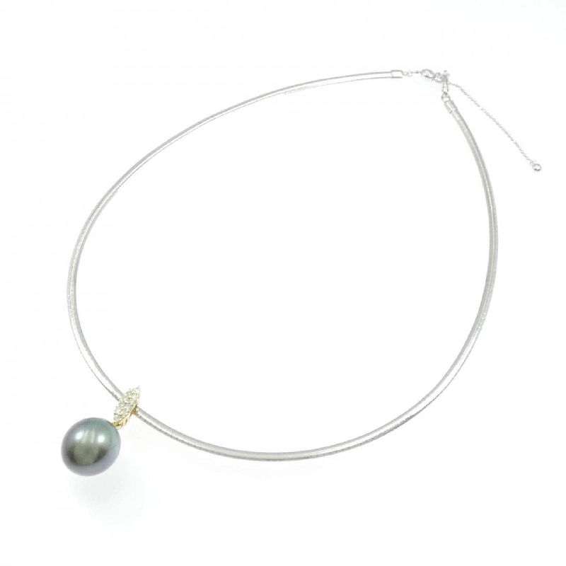 K18YG/750YG/750WG Ngọc trai đen dây chuyền - Hàng hiệu Chính hãng 857514