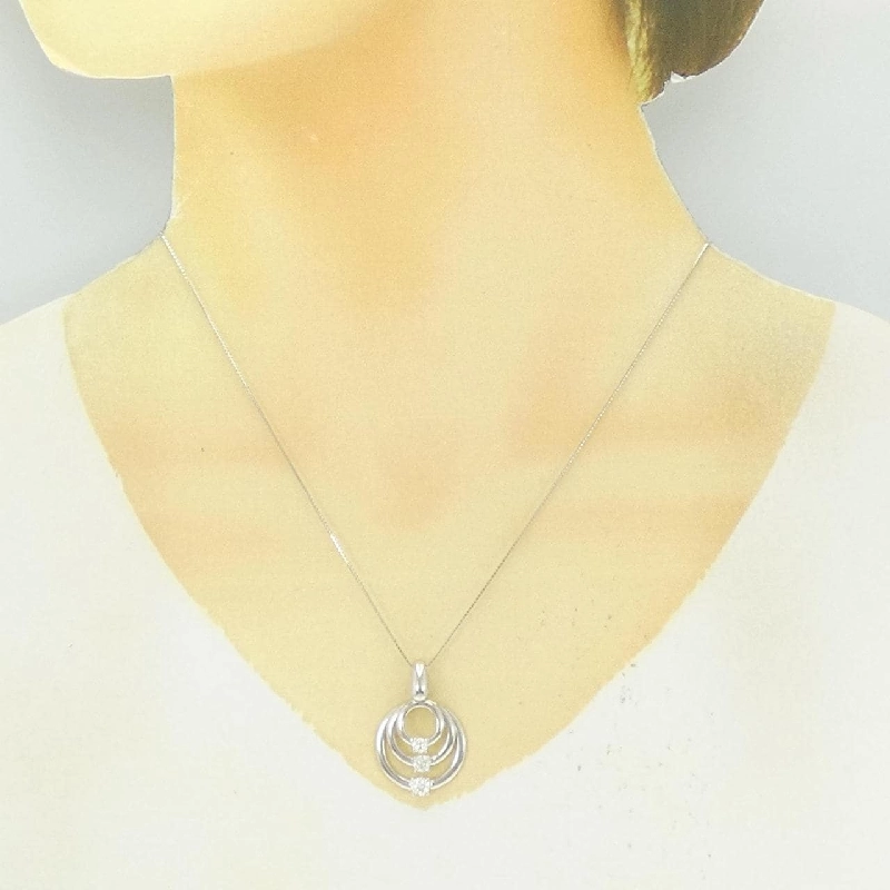 K18WG Dây chuyền kim cương 0.50CT - Hàng hiệu Chính hãng 860293