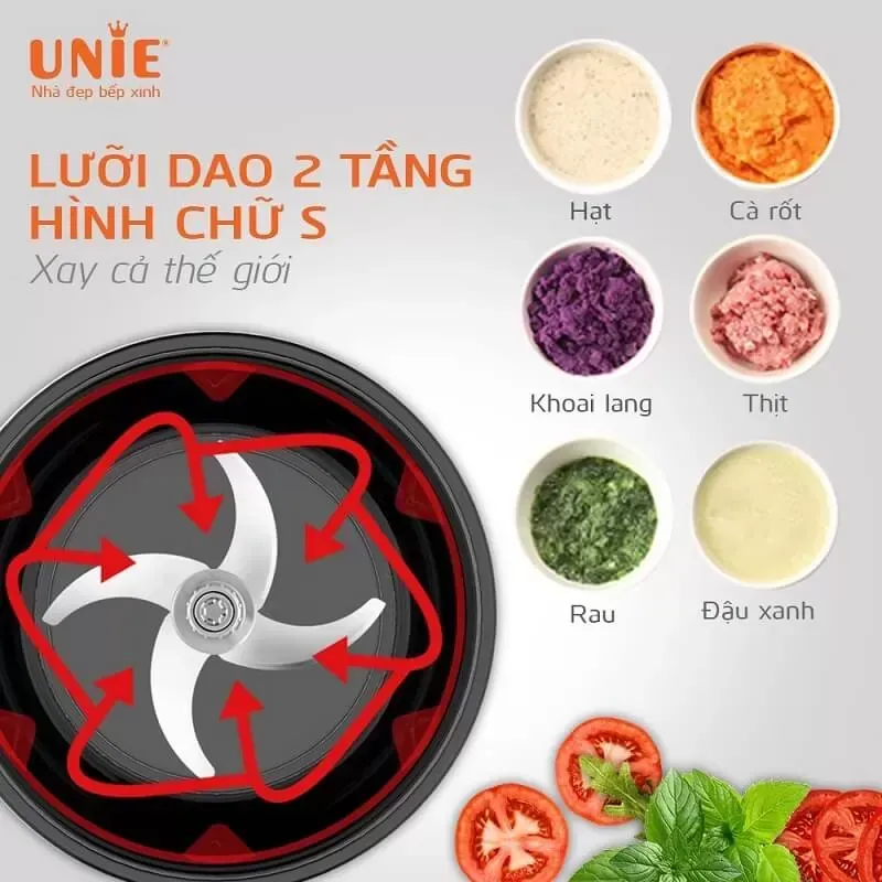 Máy xay thịt UNIE UE-228 – Xay nhuyễn thịt, cá, rau củ nhanh chóng 928980