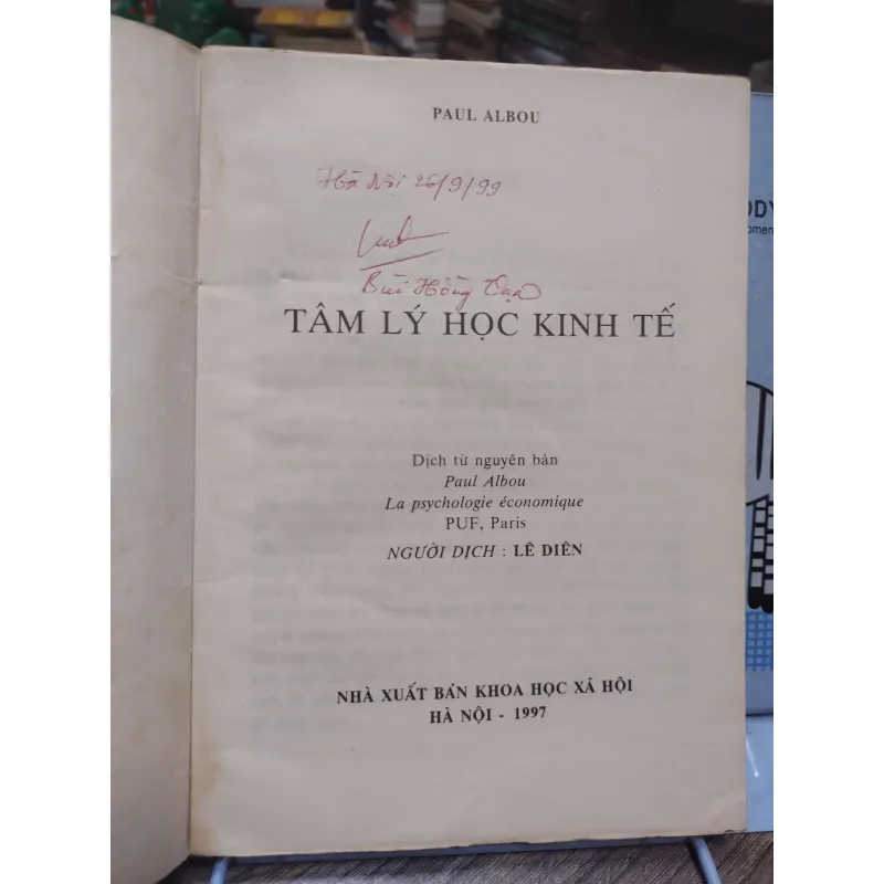 Sách: Tâm lý học Kinh Tế - Tác giả: Paul Albou (A3) 597343