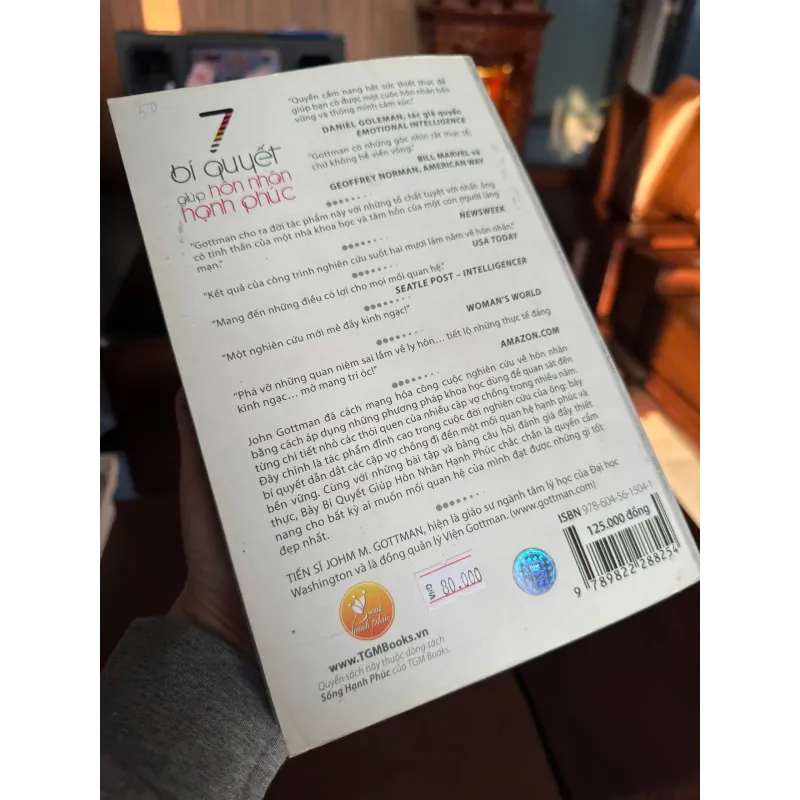 7 Bí Quyết Giúp Hôn Nhân Hạnh Phúc – John M. Gottman | Sách tâm lý hôn nhân -K2 995072