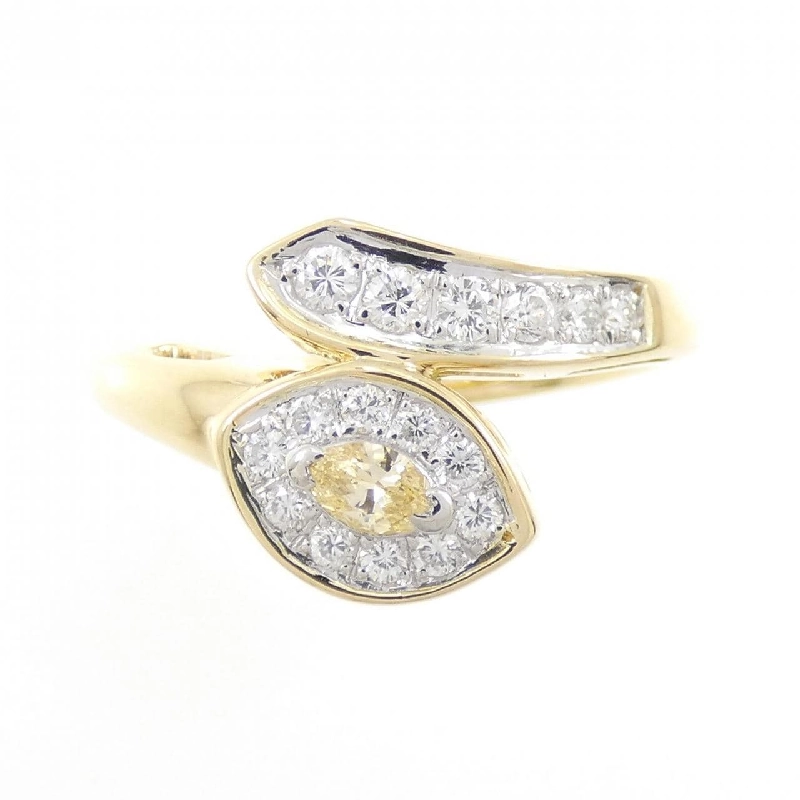 Nhẫn kim cương K18YG/PT 0.087CT - Hàng hiệu Authentic 855934