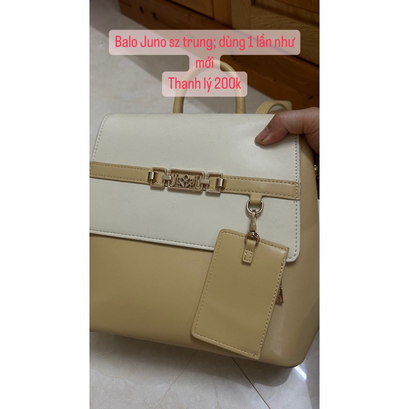 Balo Juno màu vàng pha kem- độ mới 90%- thanh lý 200k 135675
