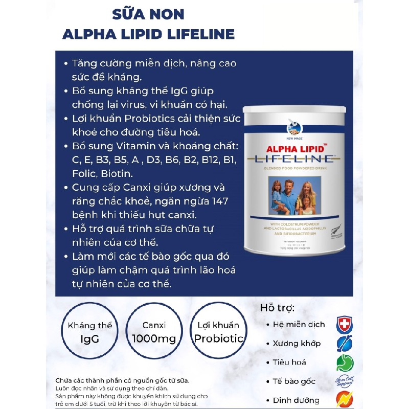 Sữa non Alpha Lipid chính hãng giúp bổ sung kháng thể, canxi với hàm lượng cực cao 22770