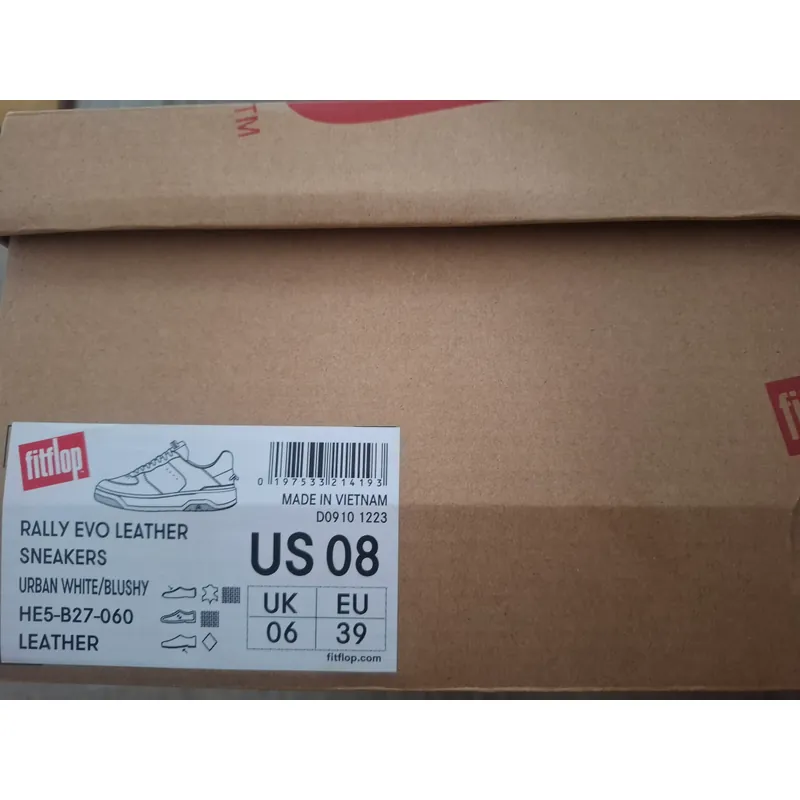 Giày Thể Thao Cổ Ngắn Nữ FitFlop RALLY - Urban White/Blushy - new 100% 734481