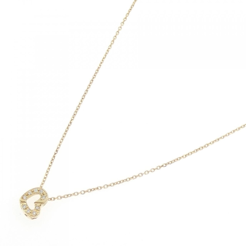 Dây chuyền kim cương hình trái tim K18YG 0.06CT - Hàng hiệu chính hãng 856876