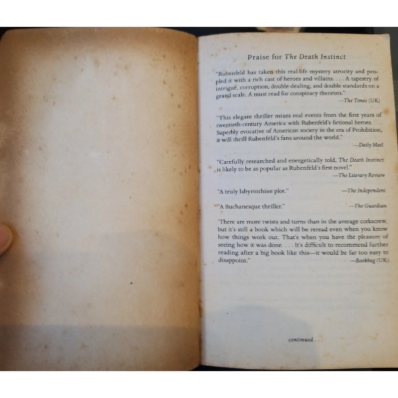 The Death Instinct - Jed Rubenfeld 978698