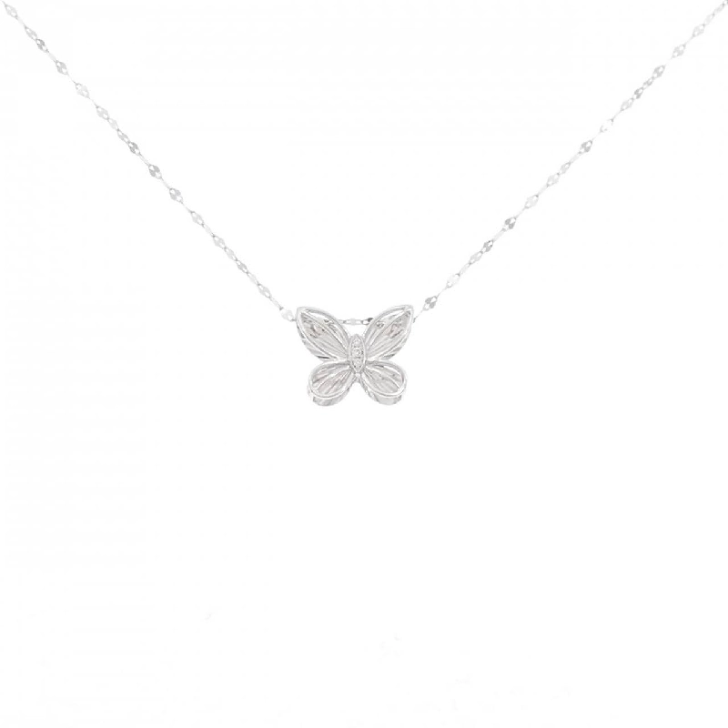 K18WG Bướm Kim Cương Dây Chuyền 0.01CT - Hàng hiệu Chính hãng 860613