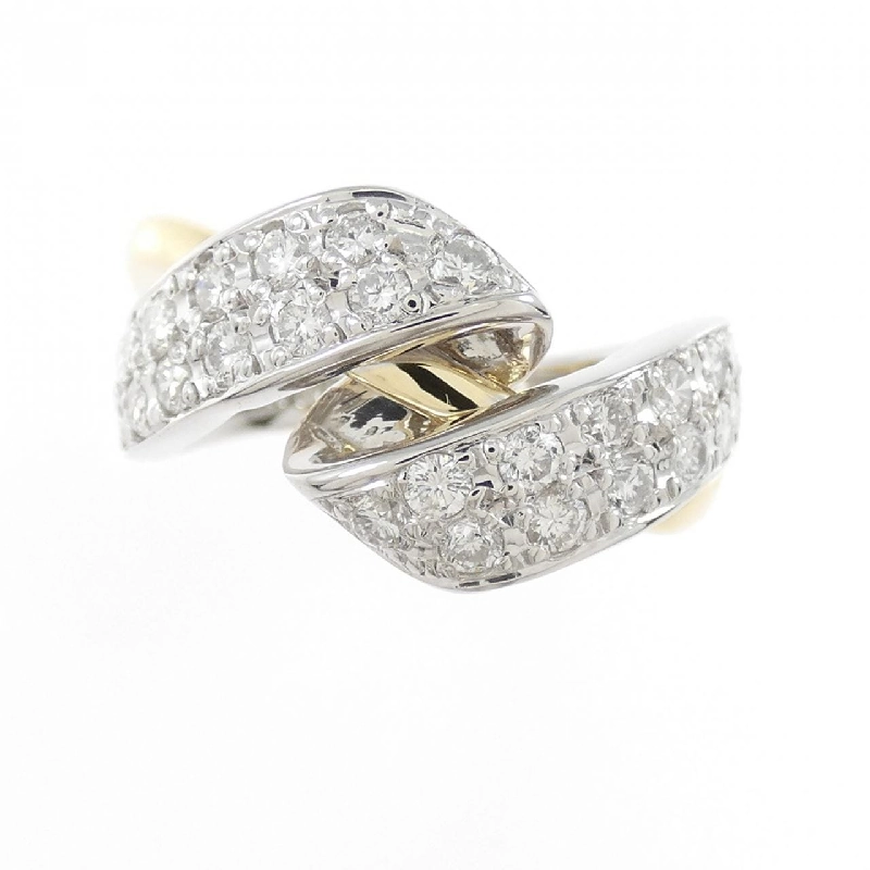 Nhẫn kim cương K18YG/PT900 0.77CT 666763