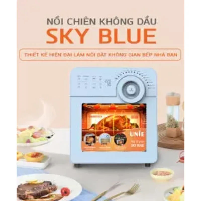 ⚡ UNIE SKY BLUE 14.5L – Công nghệ đối lưu mạnh mẽ, chiên vàng giòn nhanh hơn! 718761