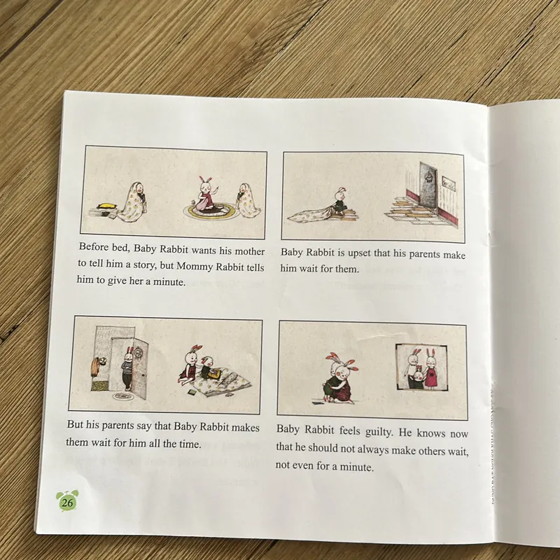 Sách song ngữ cho bé-  Đừng bắt người khác chờ một tí 639817