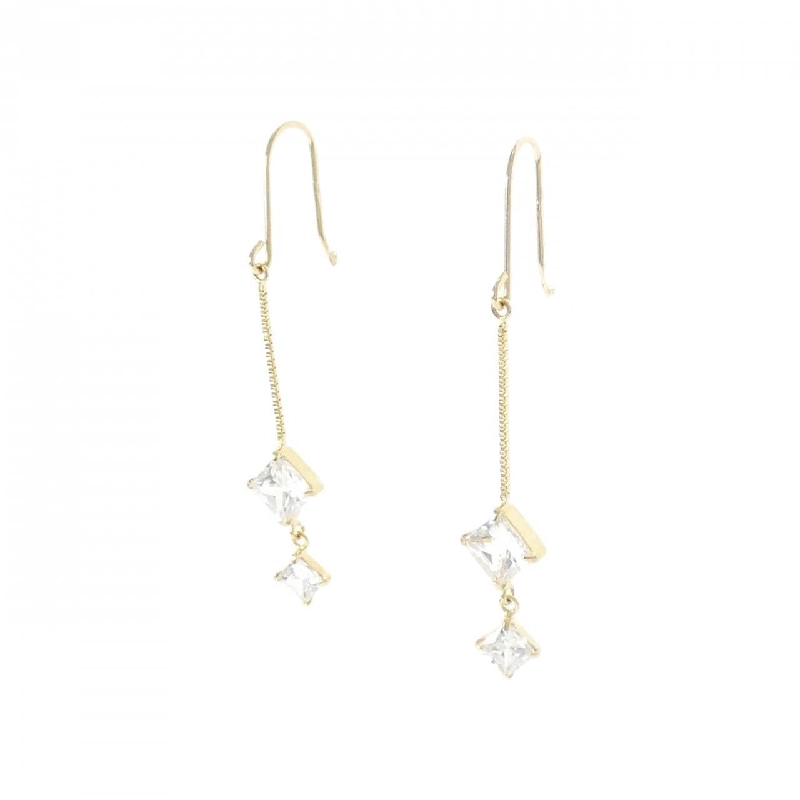 K18YG Bông tai Cubic - Hàng hiệu Chính hãng 867302