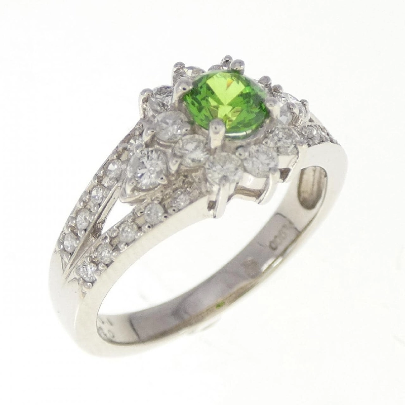 Nhẫn Đá Garnet Demantoid PT900 0.37CT 670921