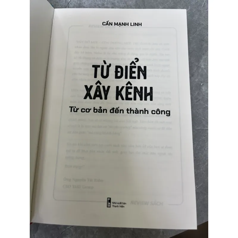 TỪ ĐIỂN XÂY KÊNH - CẤN MẠNH LINH 785115