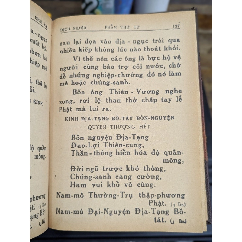 KINH ĐỊA TẠNG BỒ TÁT BỔN NGUYỆN - DỊCH GIẢ THÍCH TRÍ TỊNH ( ĐÓNG BÌA XƯA CÒN BÌA GỐC ) 192360