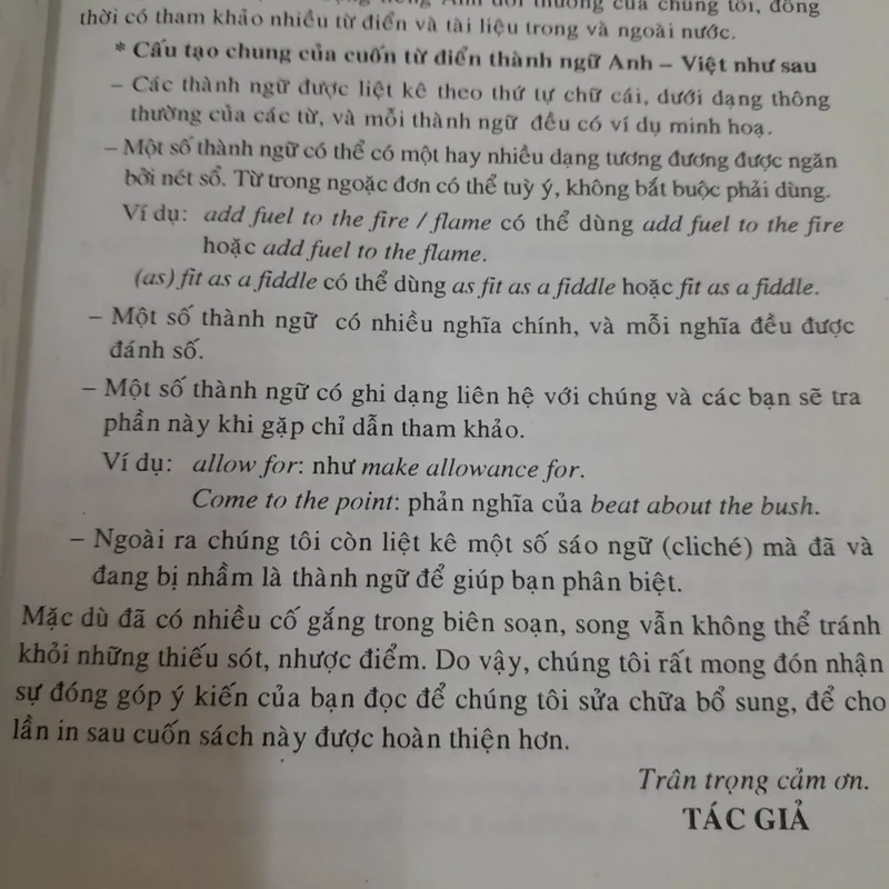 Từ điển THÀNH NGỮ ANH VIỆT. Tg Trần Vũ Khanh. xb Thanh Niên 2003 757293