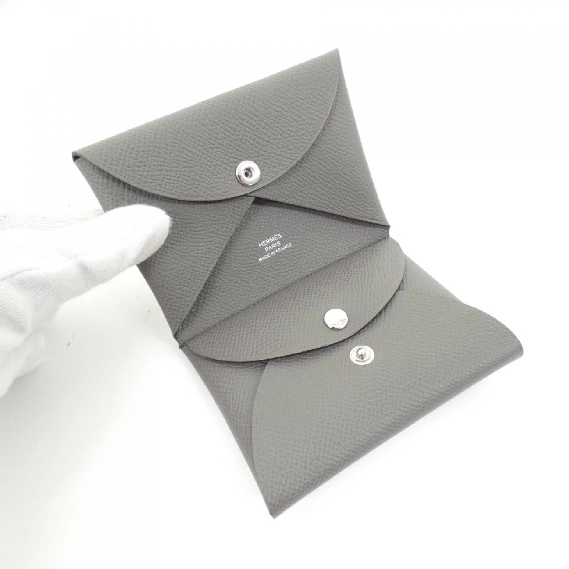 【Sản phẩm chưa sử dụng】Ví tiền Hermes Calvi Duo 083035CK 621674