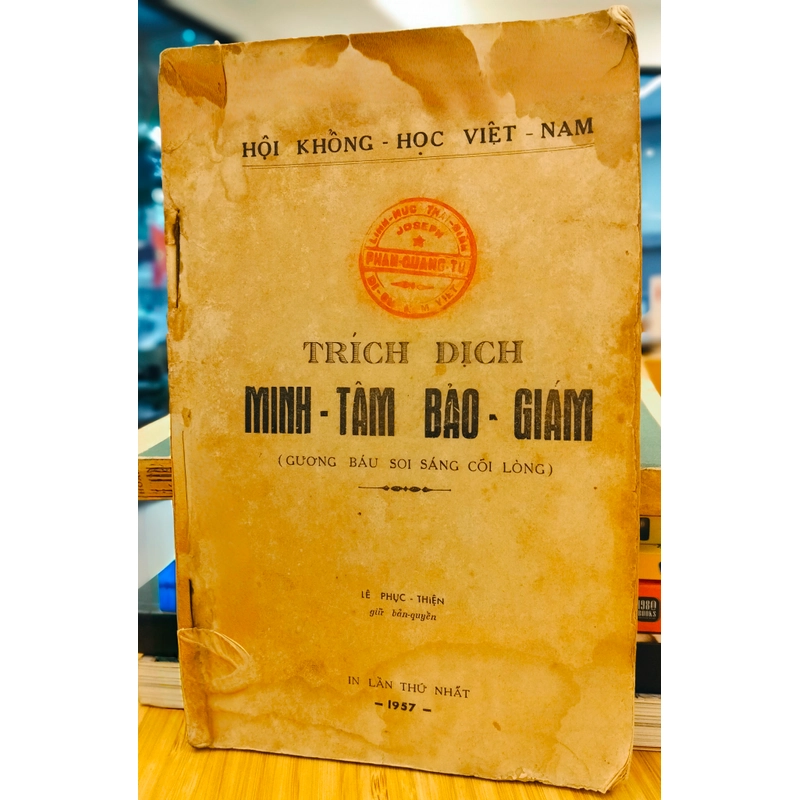 Minh Tâm Bửu Giám - Sách Hội Khổng học Việt Nam 1955 (cuốn sách 70 tuổi, hiếm) 532814