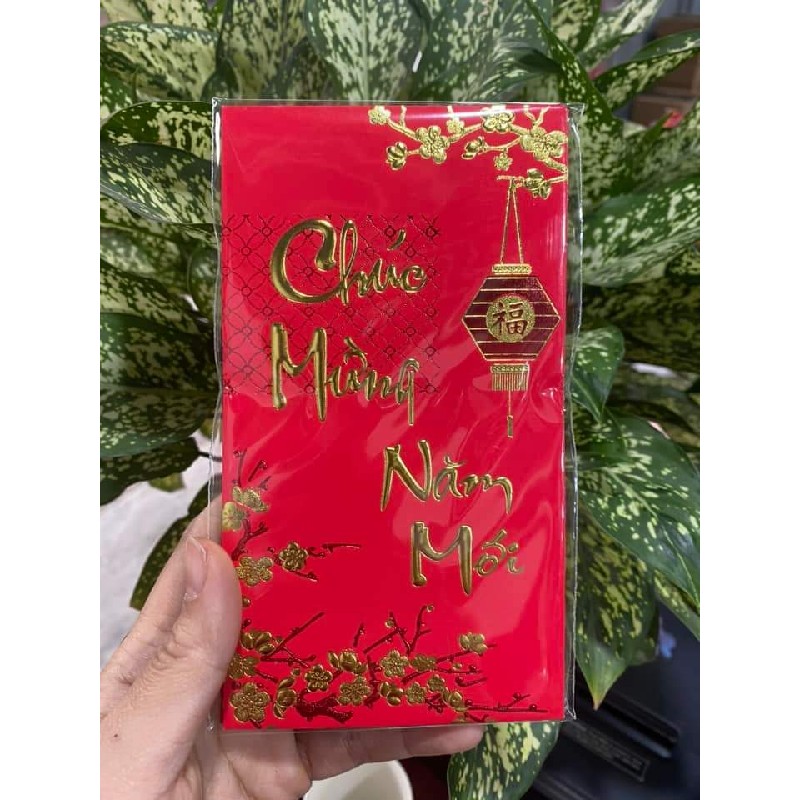 🌟 Tệp 6 cái Lì xì giấy NHUNG mạ nhũ vàng, chữ in nổi 
♥️  49438