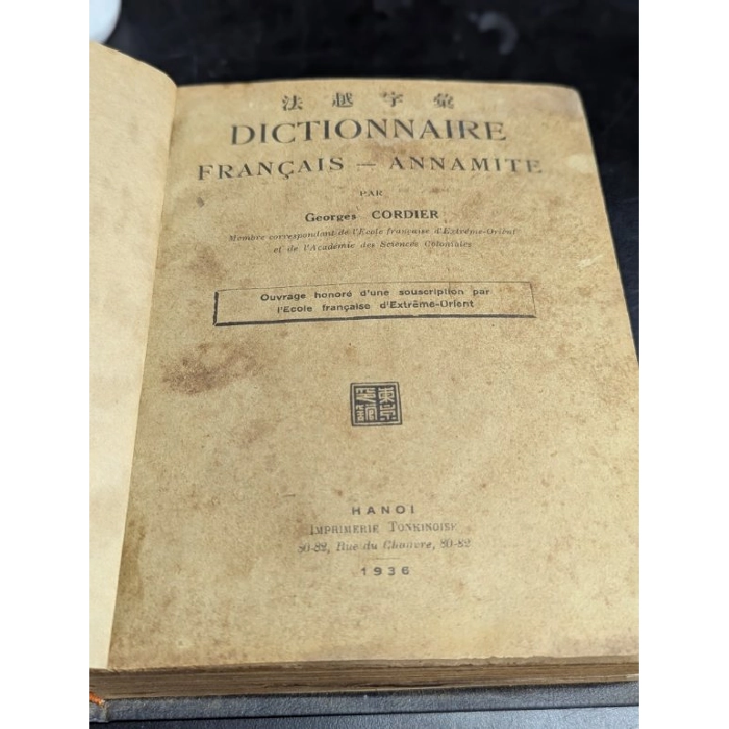 Dictionnaire francais - annamite - Georges Cordier 478021