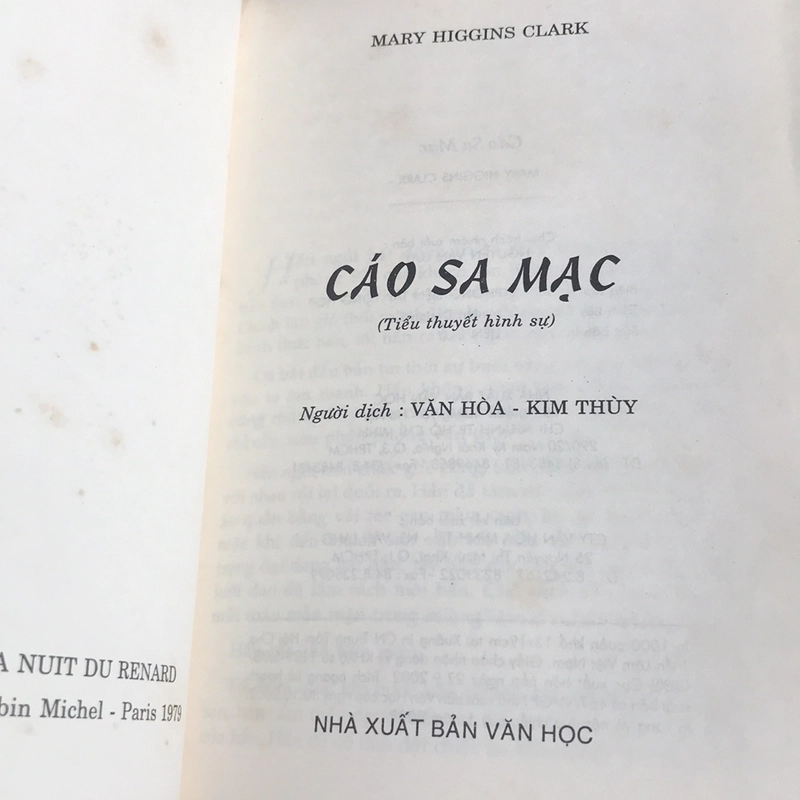 CÁO SA MẠC (Tiểu thuyết Hình sự) 507252