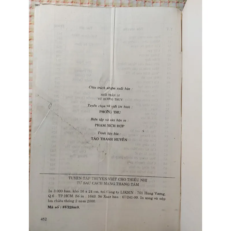 TUYỂN TẬP TRUYỆN VIẾT CHO THIẾU NHI TỪ SAU CÁCH MẠNG THÁNG TÁM 732246