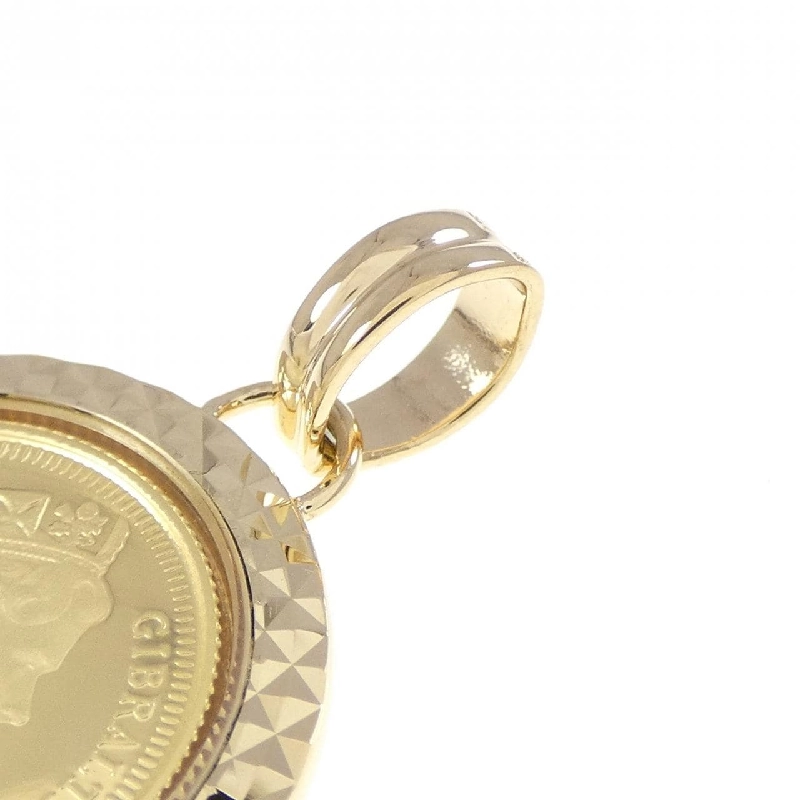 K18YG(枠) Đồng xu Mặt dây chuyền - Hàng hiệu Chính hãng 862018