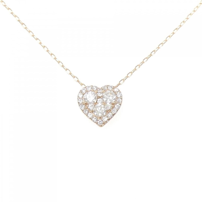 K18PG Dây chuyền kim cương hình trái tim 0.56CT - Hàng hiệu Chính hãng 859183