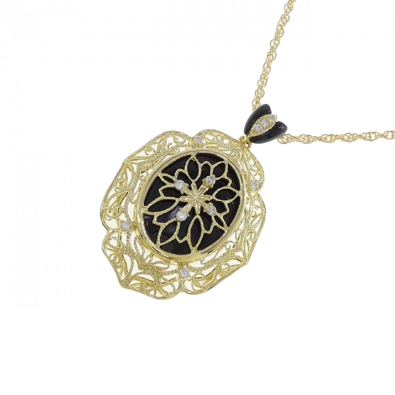 K18YG Onyx Necklace - Hàng hiệu Authentic 848849