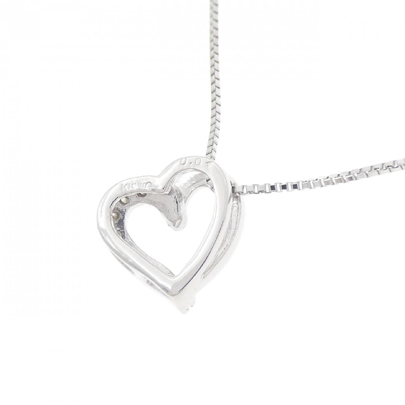 K18WG Dây chuyền kim cương hình trái tim 0.04CT - Hàng hiệu Chính hãng 858124