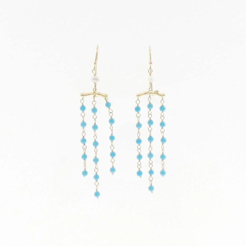 K18YG Bông tai ngọc lam - Hàng hiệu Authentic 871891